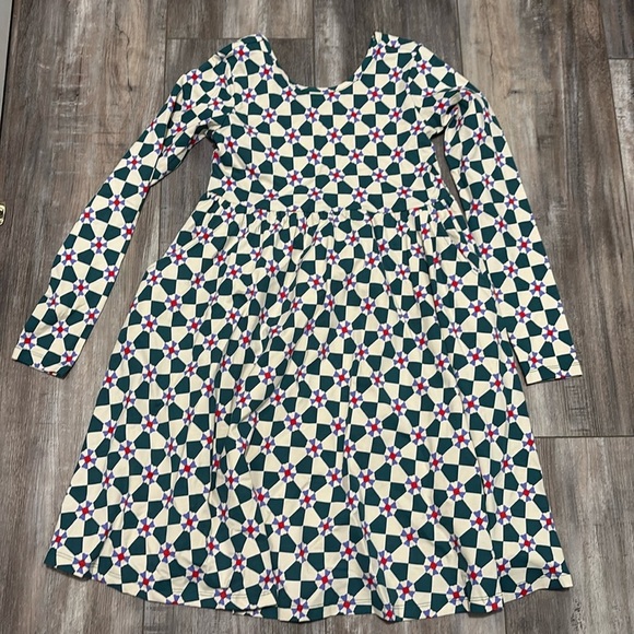 Hanna Andersson Long Sleeve Playground Dress With Pockets Kaleidoscope Print 12 - Picture 1 of 6